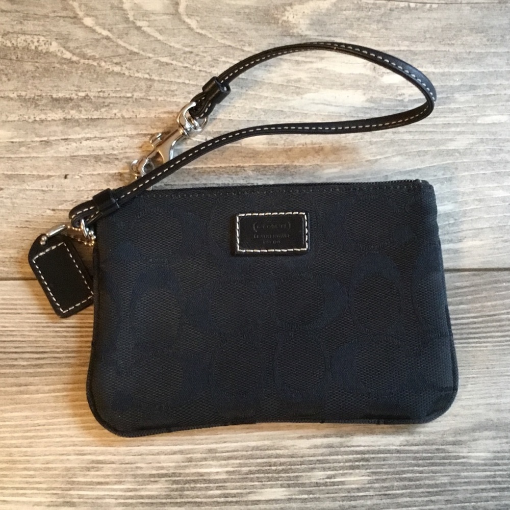 Black Coach Wristlet